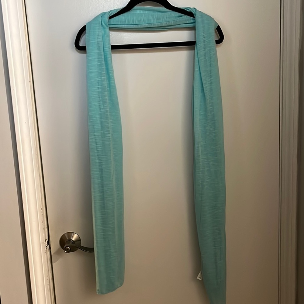 Super cute light blue scarf can be used as a shall for dresses etc